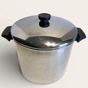 Revere Ware Stainless Steel 8 Qt. 7.5L Stock Pot Disk W/ Lid Tri Ply Korea 2068
